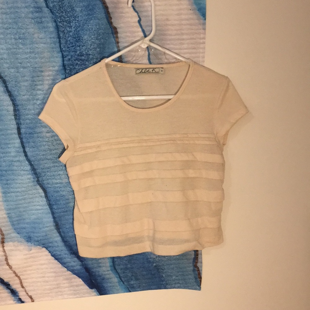 Cream colored crop top